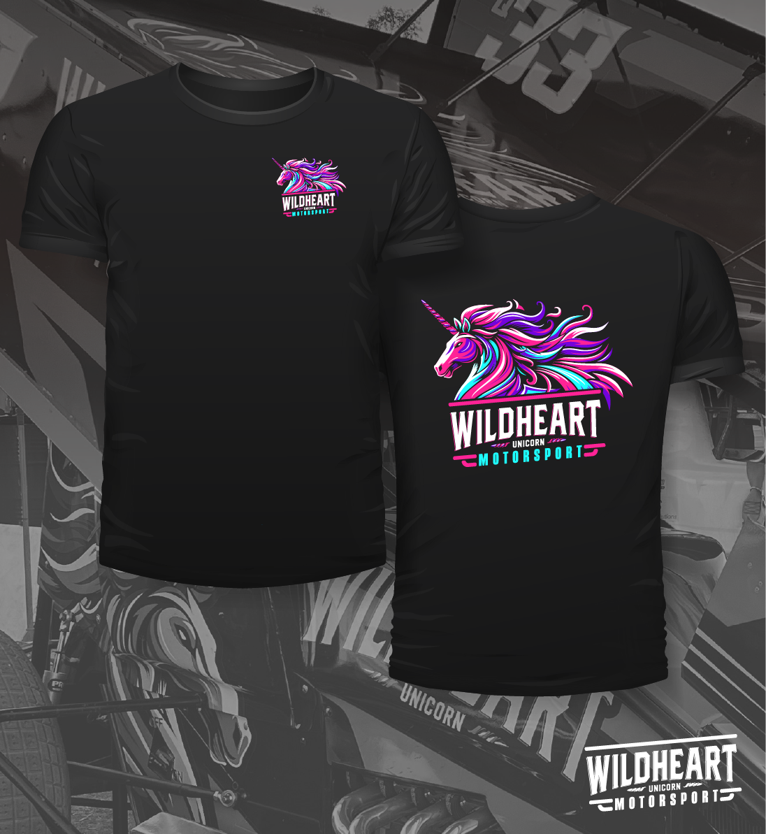 Wildheart - Unicorn T-Shirt - ADULTS - Pink and Black