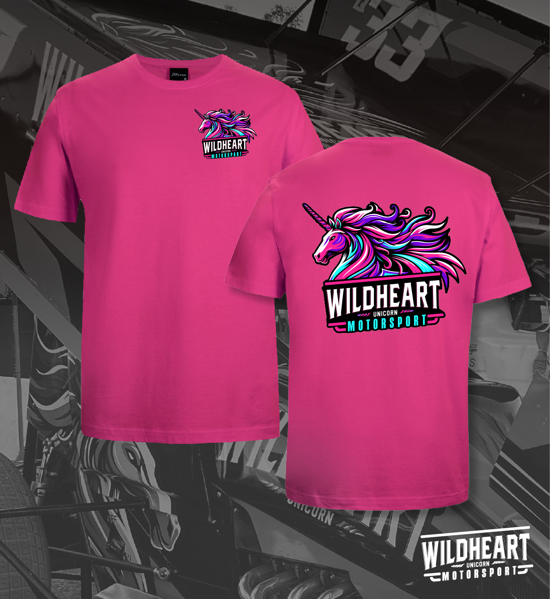 Wildheart - Unicorn T-Shirt - ADULTS - Pink and Black